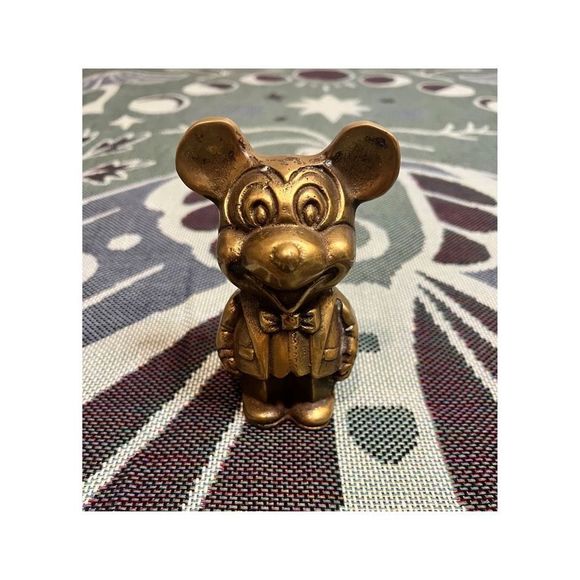 Vintage Brass Mickey Mouse Figurine - Picture 1 of 8